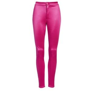 fuchsia SKIMS metallic disco pant | pink shiny leggings | limited edition color